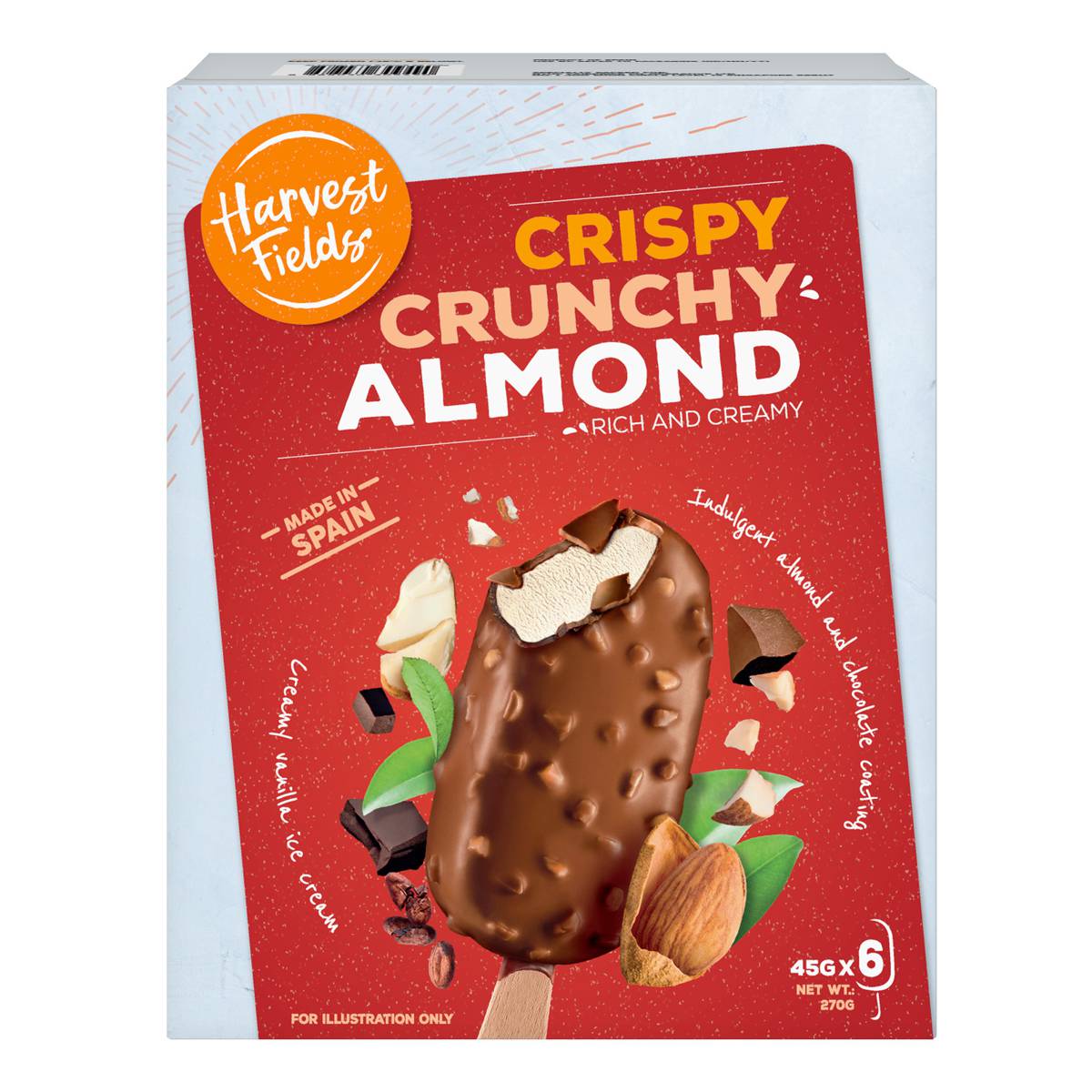 Harvest Fields Ministick Ice Cream Almond NTUC FairPrice