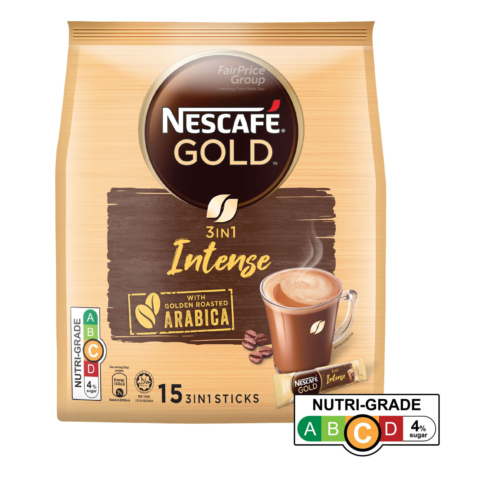 Nescafe Gold 3in1 Intense with Golden Roasted Arabica | NTUC FairPrice
