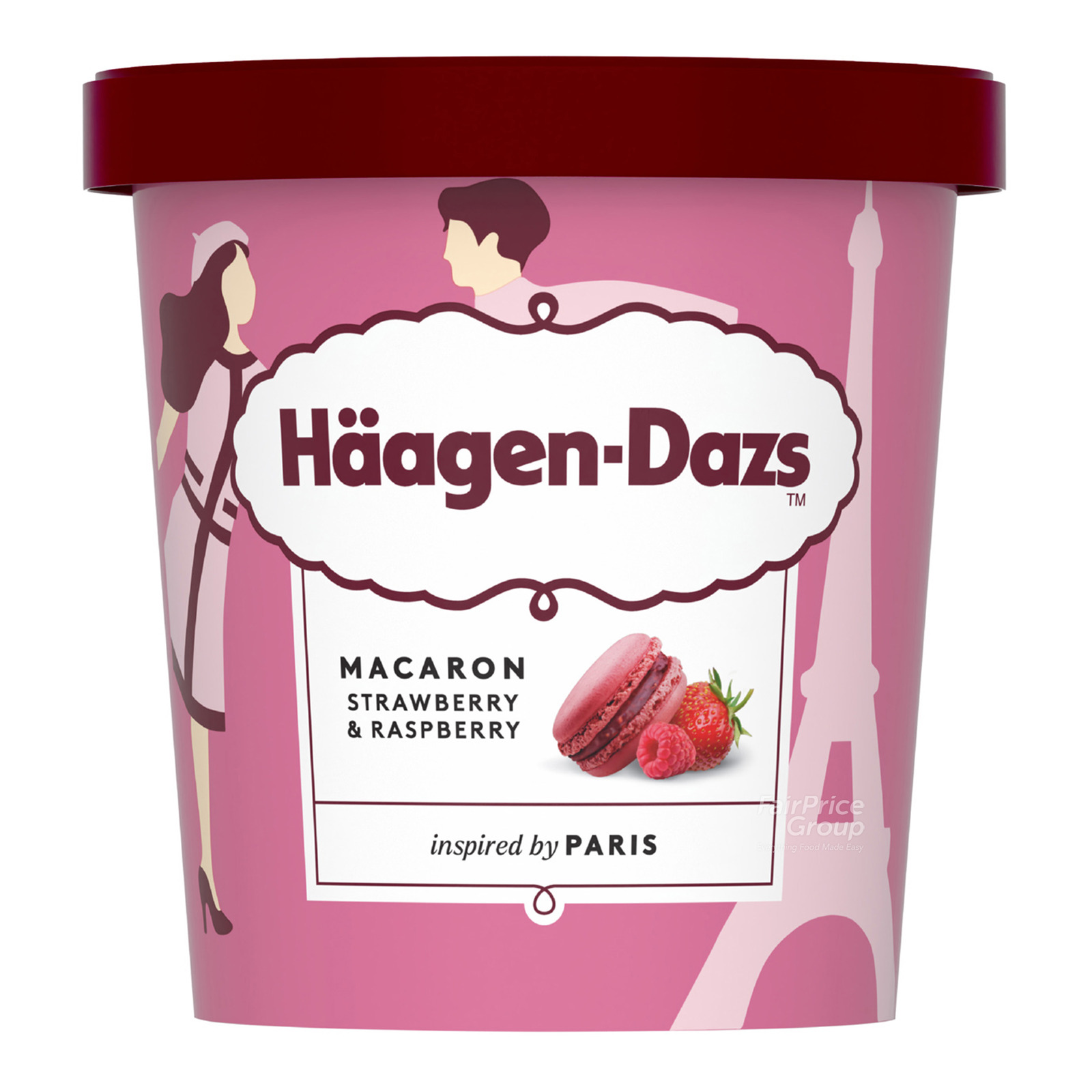 Haagen-Dazs Ice Cream Macaron - Strawberry & Raspberry