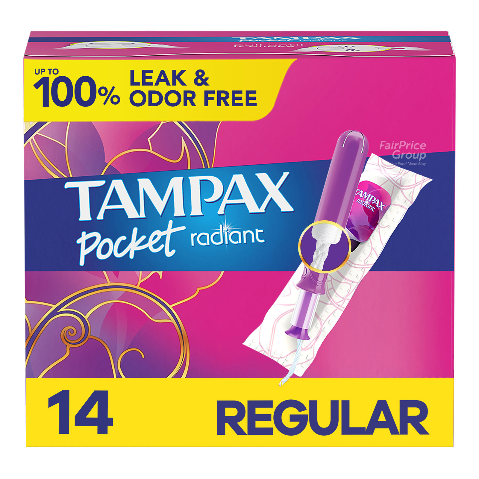 Tampax Pocket Radiant Tampons Regular NTUC FairPrice