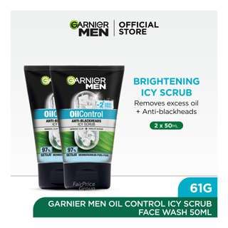 Garnier Men Turbo Light Cleanser Scrub - Oil Control (Icy) Garnier Men Turbo Light Cleanser Scrub - Oil Control (Icy)