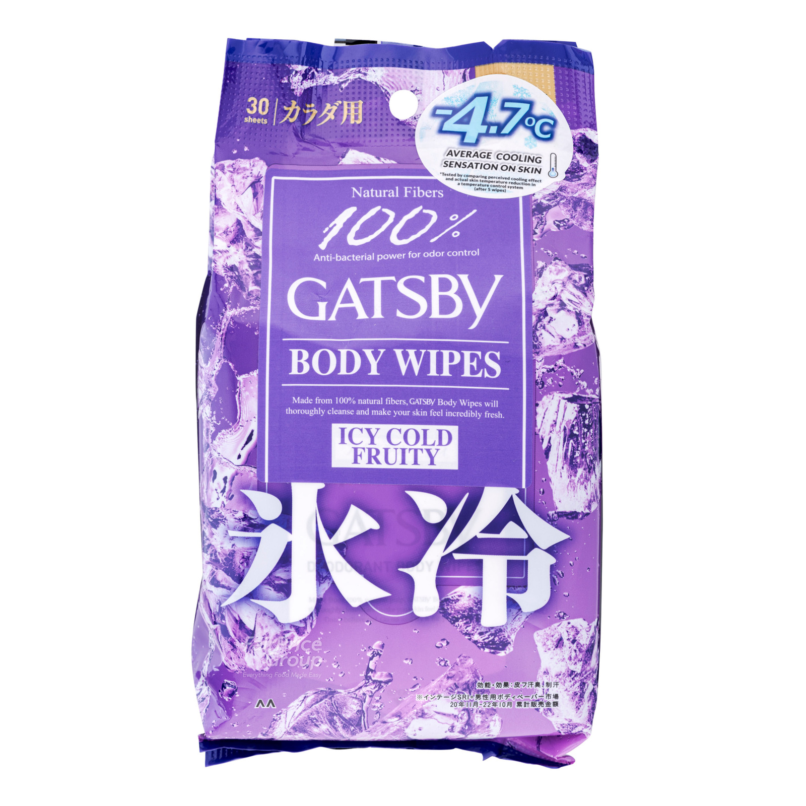 Gatsby Ice Type Deodorant Body Wipes Ice Fruity NTUC FairPrice
