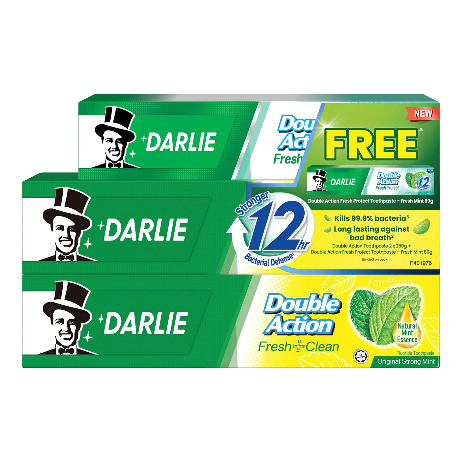 Darlie Double Action Toothpaste Original + Fresh Protect NTUC FairPrice