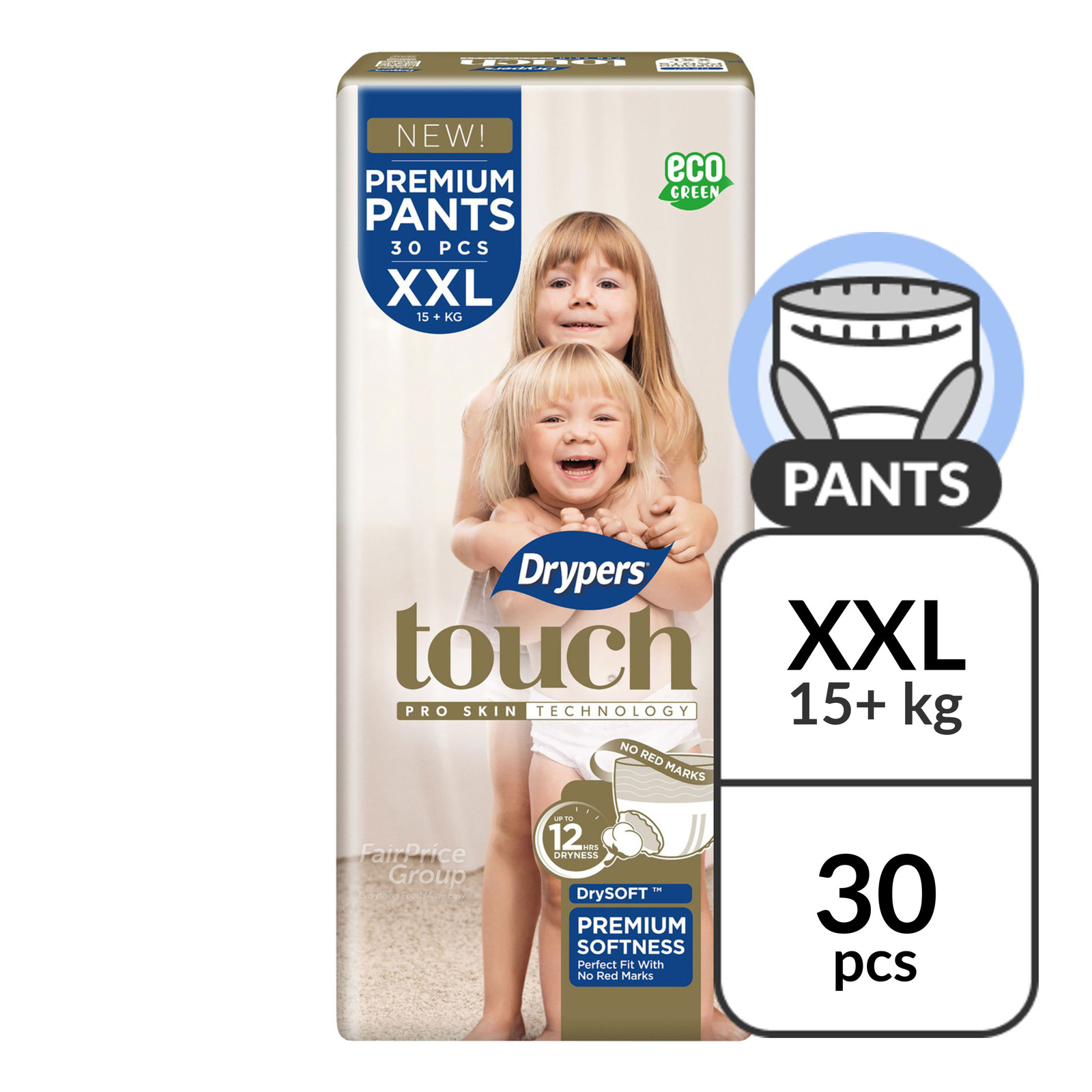 Drypers Touch Premium Pants XXL NTUC FairPrice