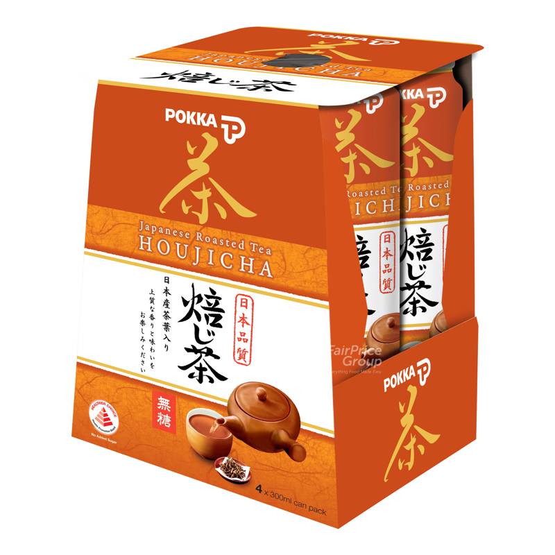 Pokka Houjicha Japanese Green Tea No Sugar NTUC FairPrice