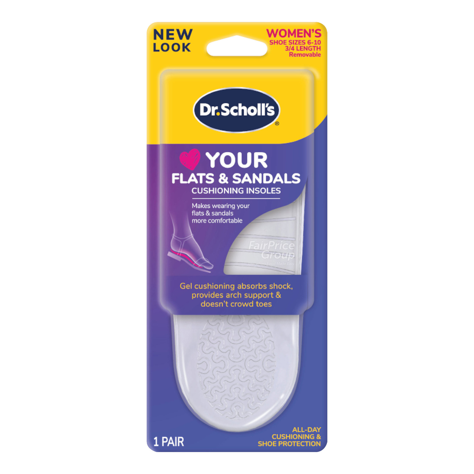 Scholl Cushioning Insoles Flats Sandals NTUC FairPrice - Main Image