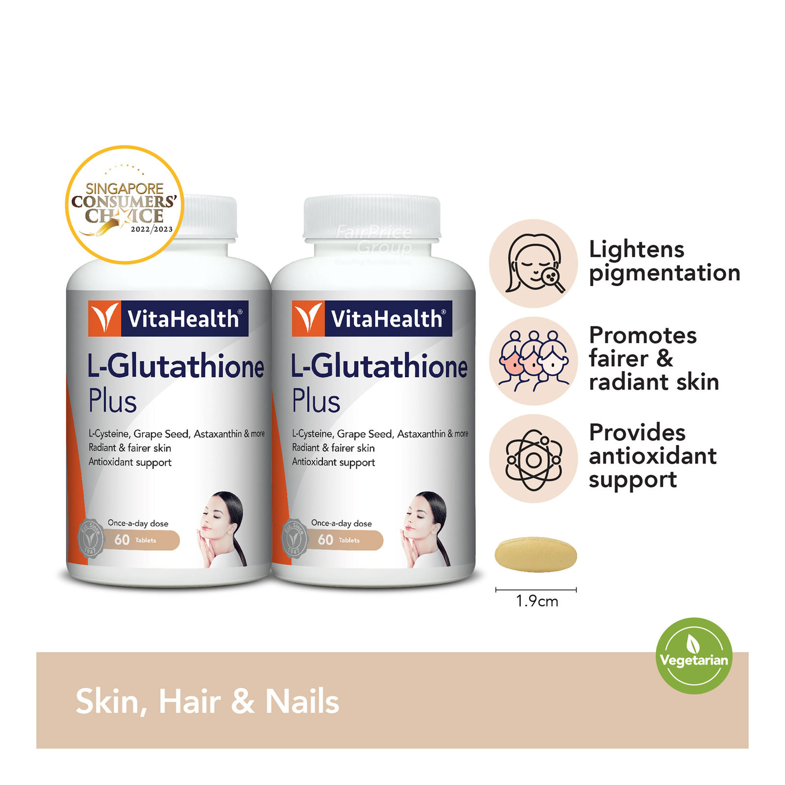 VitaHealth L-Glutathione Plus | NTUC FairPrice VitaHealth L-Glutathione Plus | NTUC FairPrice