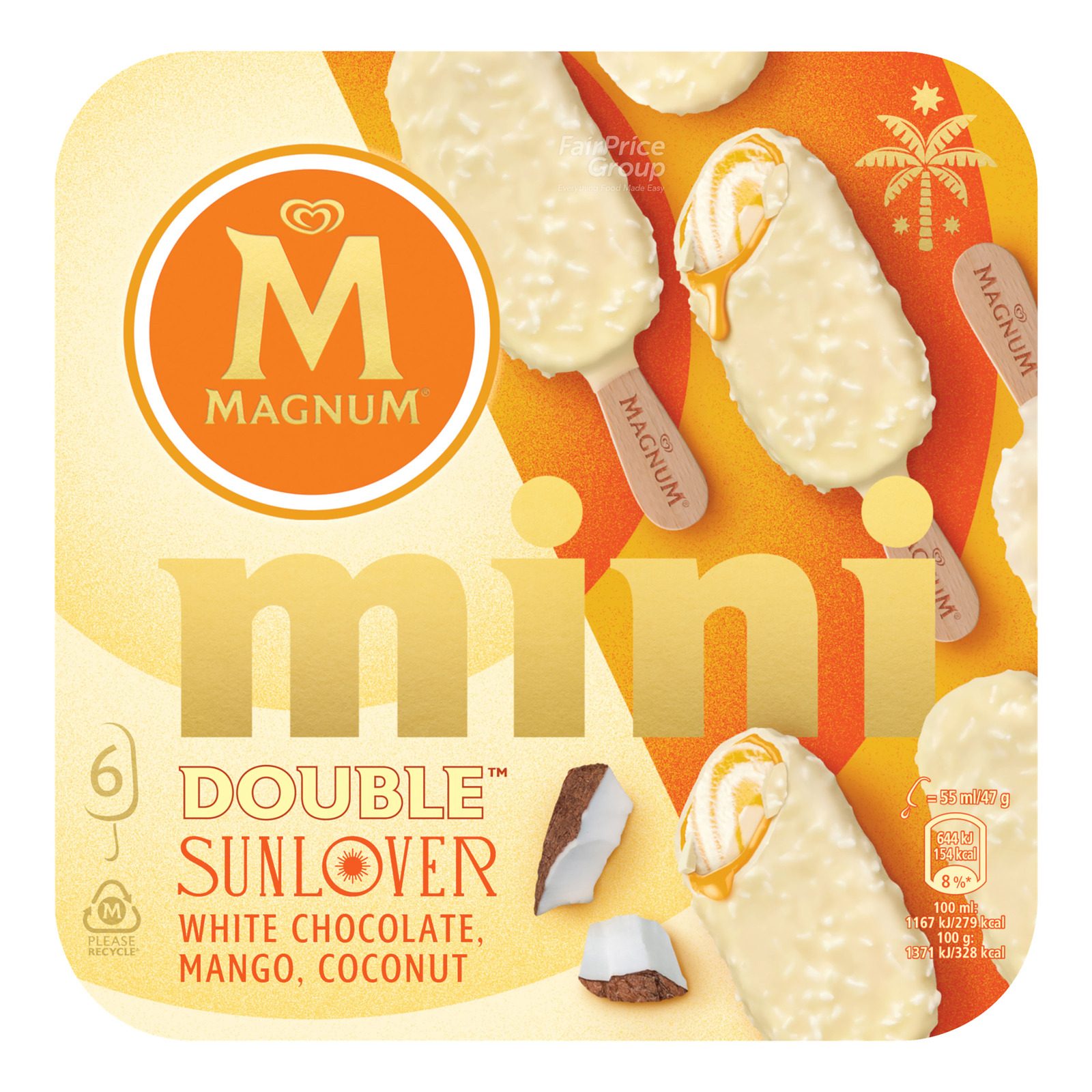 Magnum Mini Ice Cream Double Sunlover NTUC FairPrice