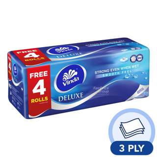 Vinda Deluxe Smooth Feel Toilet Tissue - 3 Ply