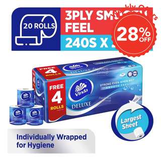 Vinda Deluxe Smooth Feel Toilet Tissue - 3 Ply