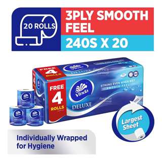 Vinda Deluxe Smooth Feel Toilet Tissue - 3 Ply Vinda Deluxe Smooth Feel Toilet Tissue - 3 Ply