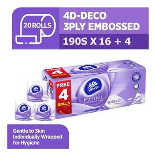 Vinda Prestige 4d Embossed Toilet Tissue - 3 Ply Vinda Prestige 4d Embossed Toilet Tissue - 3 Ply
