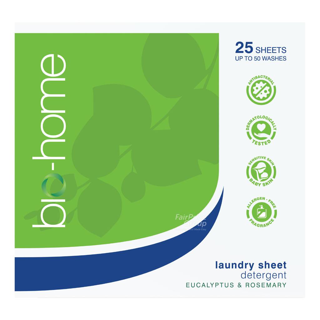 BioHome Laundry Sheet Detergent Eucalyptus & Rosemary NTUC FairPrice