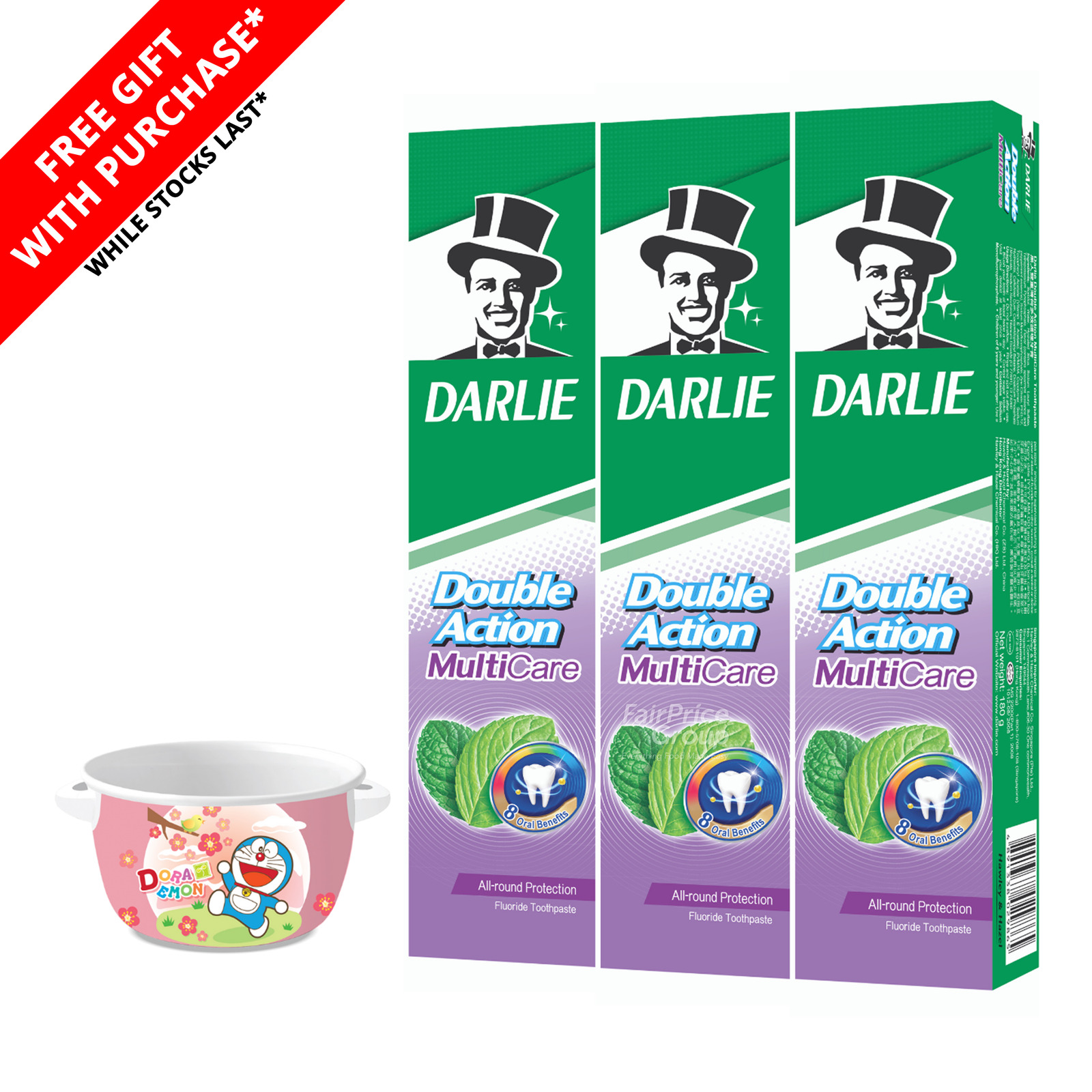 Darlie Double Action Toothpaste - Multi Care + Doraemon Bowl | NTUC ...