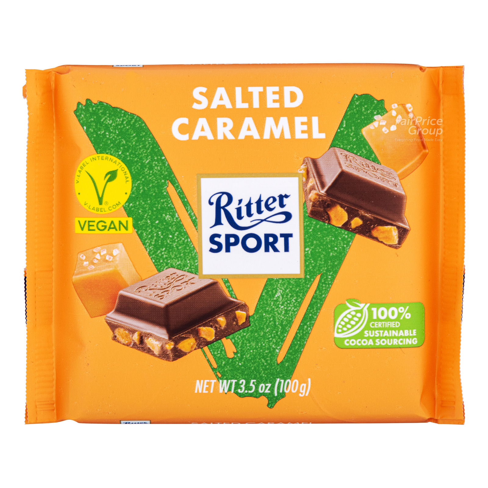 Ritter Sport Vegan Chocolate Salted Caramel NTUC FairPrice