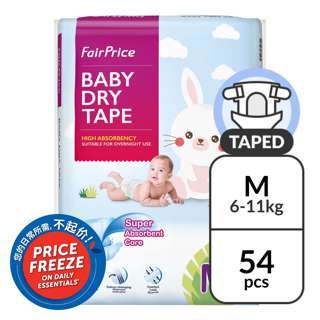 FairPrice Baby Dry Taped Diaper - M (6 - 11kg)