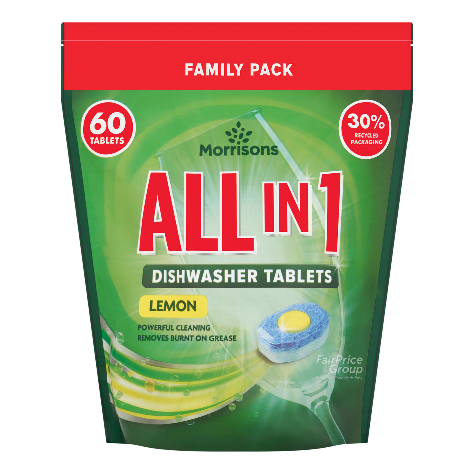 Morrisons All In 1 Dishwasher Tablets Lemon NTUC FairPrice