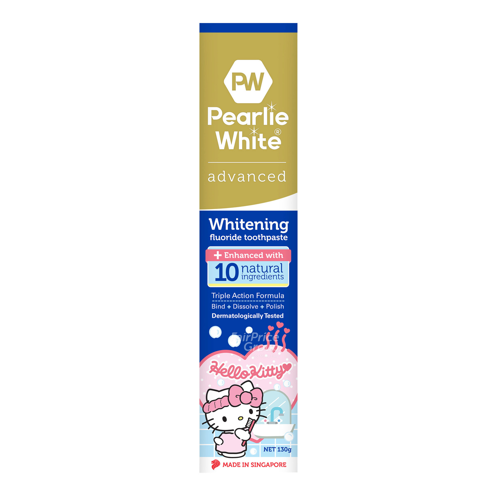 Pearlie White Hello Kitty Advanced Whitening Flouride Toothpaste | NTUC ...