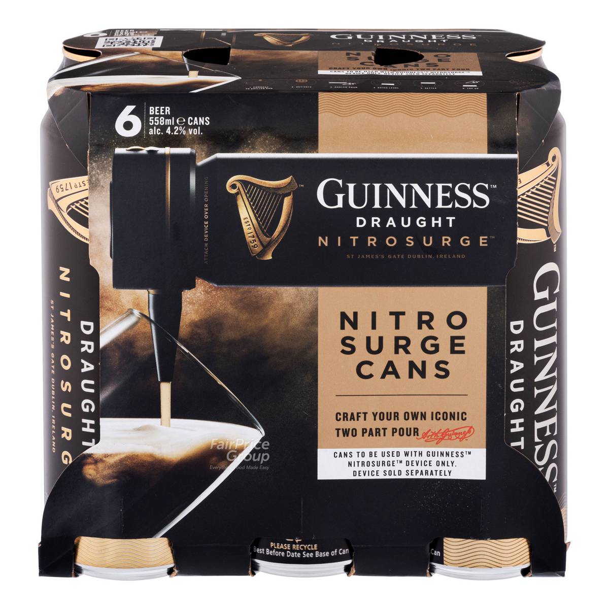 Guinness Draught Nitrosurge Cans NTUC FairPrice