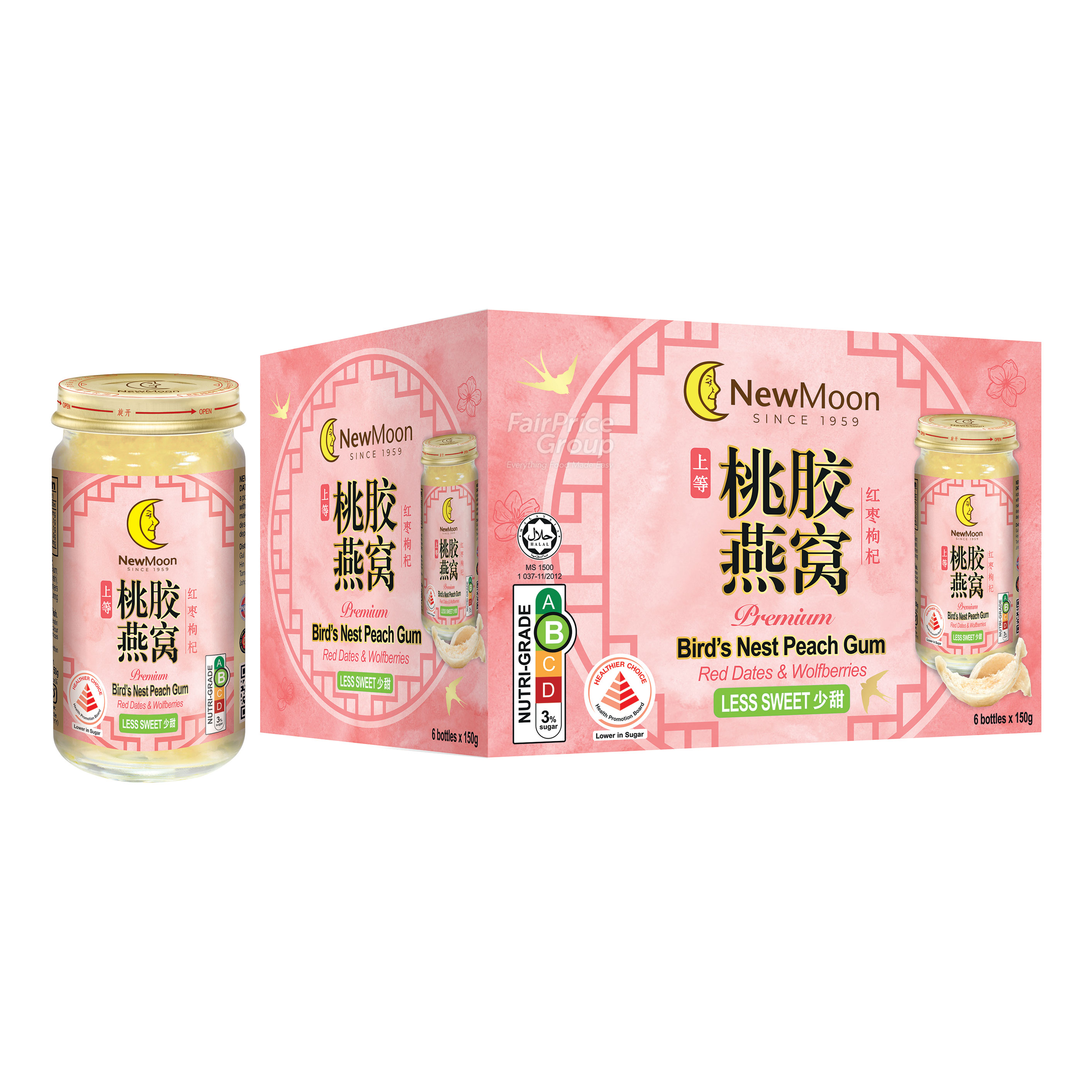 New Moon Bird's Nest Peach Gum with Red Dates & Wolfberries