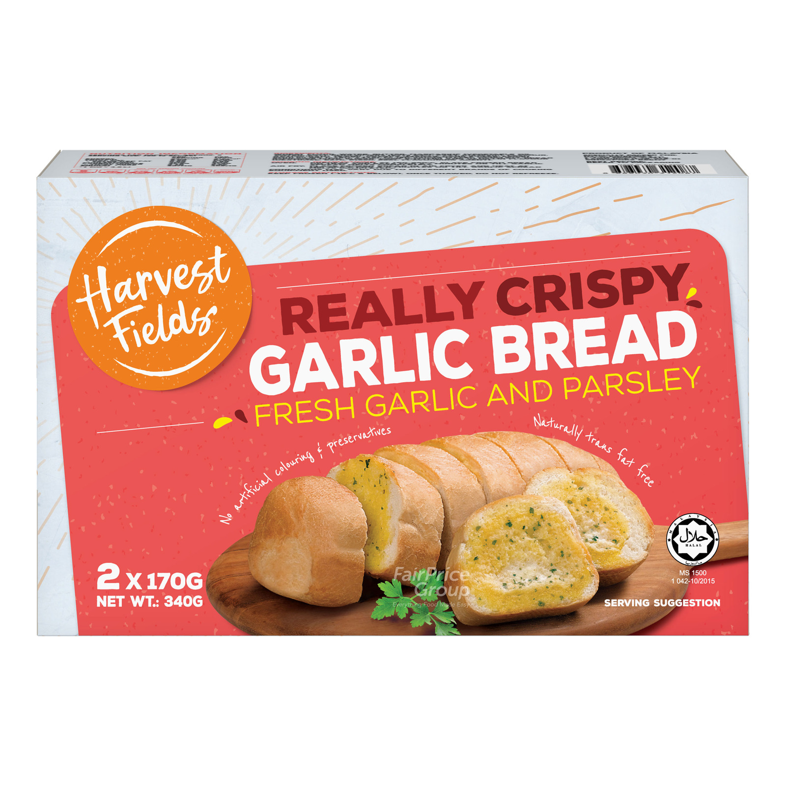 Harvest Fields Frozen Garlic Bread NTUC FairPrice