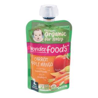 Gerber Organic Pouch Puree - Carrot Apple Mango