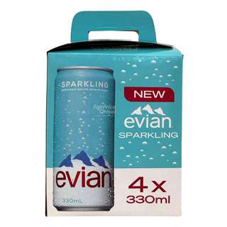 Evian Sparkling Can Water