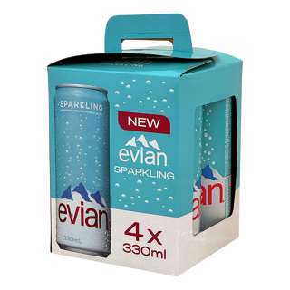 Evian Sparkling Can Water