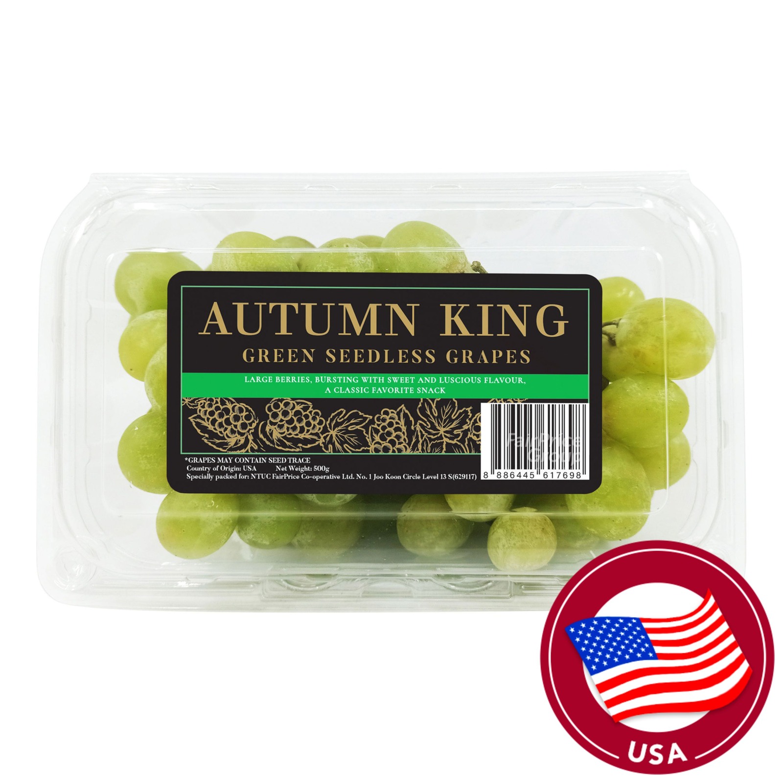 Autumn King Green Seedless Grapes NTUC FairPrice