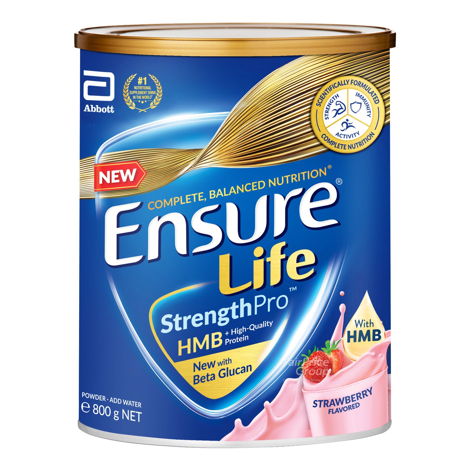 Abbott Ensure Life Strength Pro Milk Powder Strawberry NTUC FairPrice