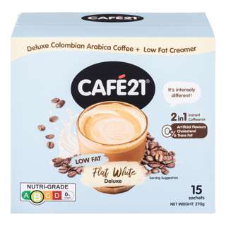 Cafe 21 Low Fat 2-in-1 Instant Coffeemix - Flat White Cafe 21 Low Fat 2-in-1 Instant Coffeemix - Flat White