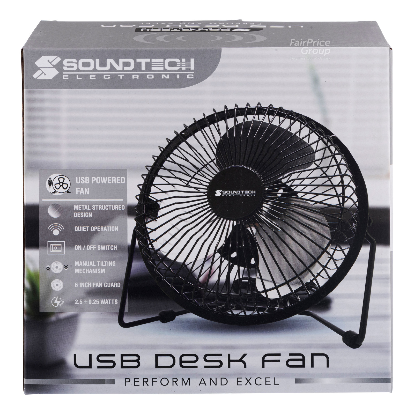 Sound Tech Fans Sound Teoh Usb Desk Fan Cs-770 | NTUC FairPrice