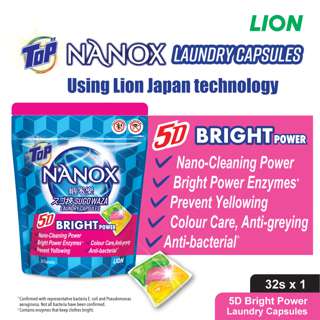 Top Nanox Laundry Capsules - 5D Bright Power