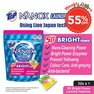 Top Nanox Laundry Capsules - 5D Bright Power