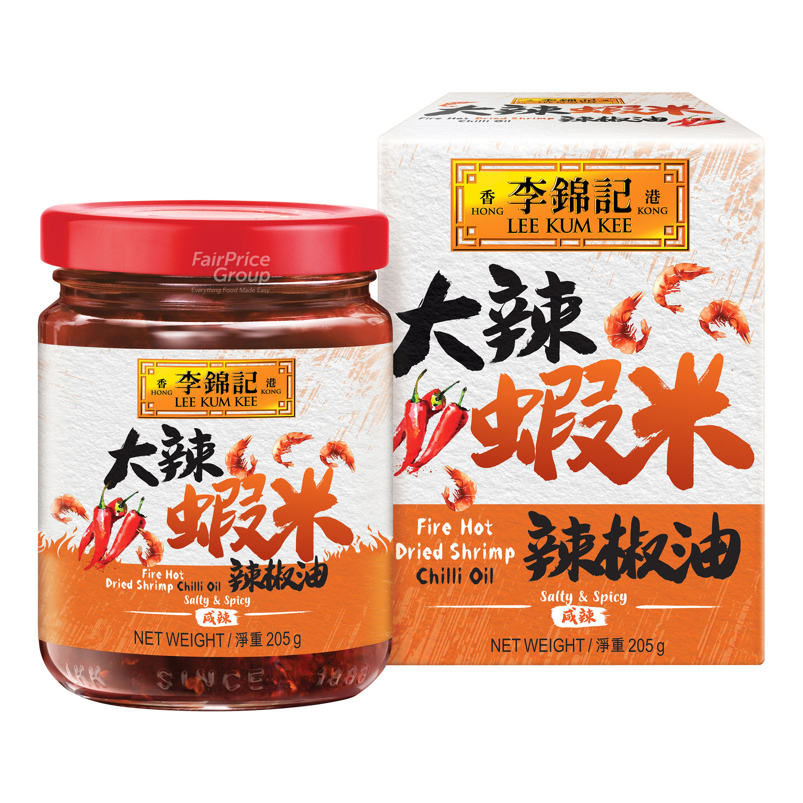 Lee Kum Kee Chilli Oil Fire Hot Dried Shrimp NTUC FairPrice