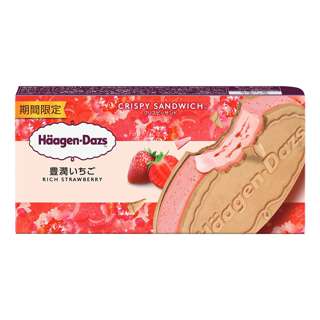 Haagen-Dazs Crispy Sandwich Ice Cream - Rich Strawberry Haagen-Dazs Crispy Sandwich Ice Cream - Rich Strawberry