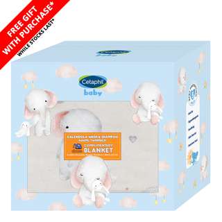 Cetaphil Baby Calendula Wash & Shampoo Twin Pack + Blanket