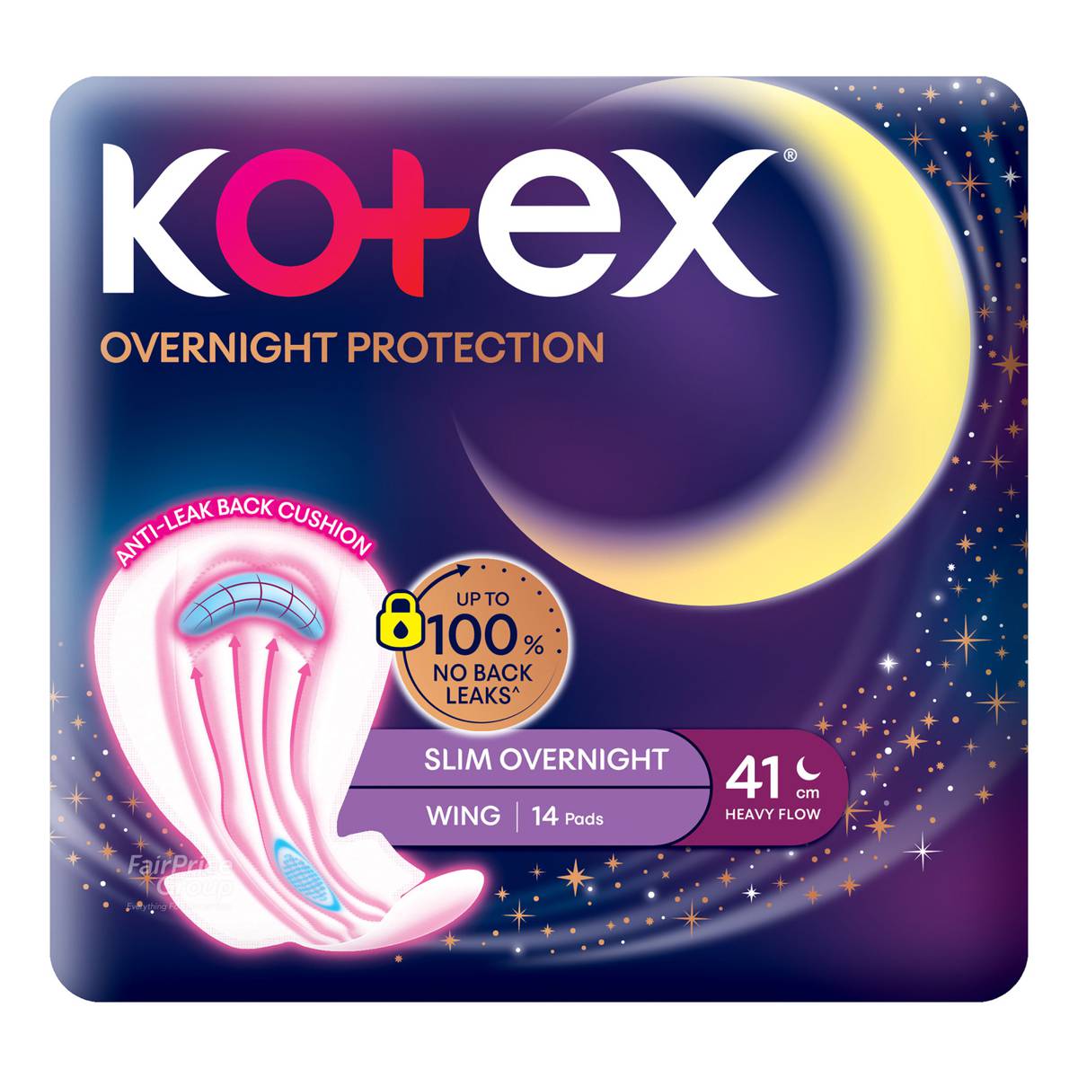 Kotex Overnight Pads Heavy Flow (41cm) NTUC FairPrice