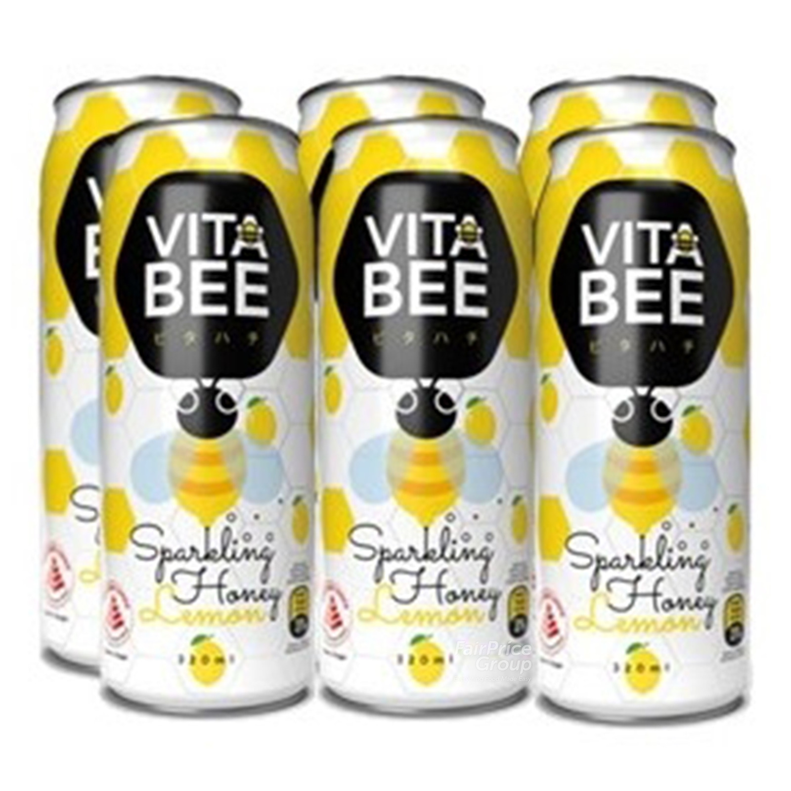 Vitabee Sparkling Can Drink - Honey Lemon | NTUC FairPrice
