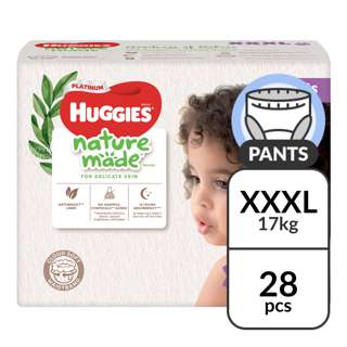 Huggies Baby Diaper Platinum Naturemade Pants - XXXL (17kg)
