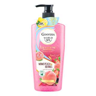 Ginvera World Spa Shower Scrub - Japanese Momo Peach & Strawberry