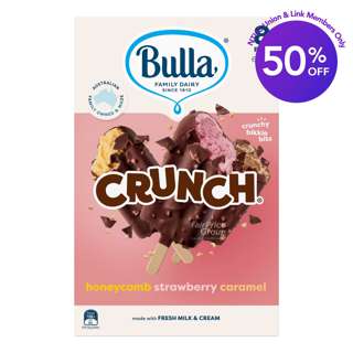 Bulla Crunch Ice Cream Sticks - Honeycomb, Strawberry, Caramel Bulla Crunch Ice Cream Sticks - Honeycomb, Strawberry, Caramel