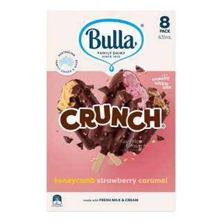 Bulla Crunch Ice Cream Sticks - Honeycomb, Strawberry, Caramel