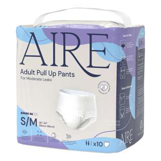 AIRE Adult Pull Up Diaper Pants (Super Soft Absorbent) - S/M