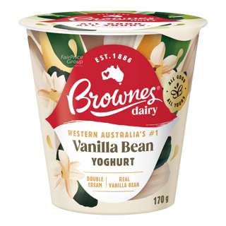 Brownes Dairy Natural Yoghurt - Vanilla Bean