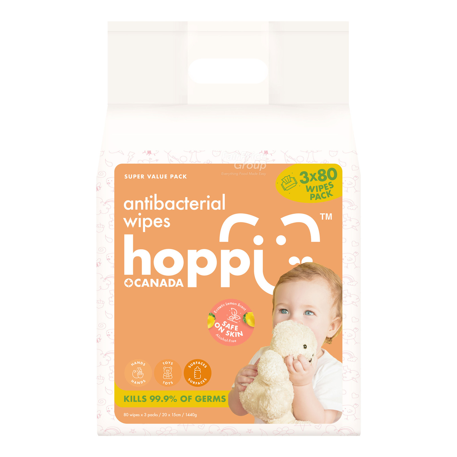 Hoppi Wet Wipes - Antibacterial