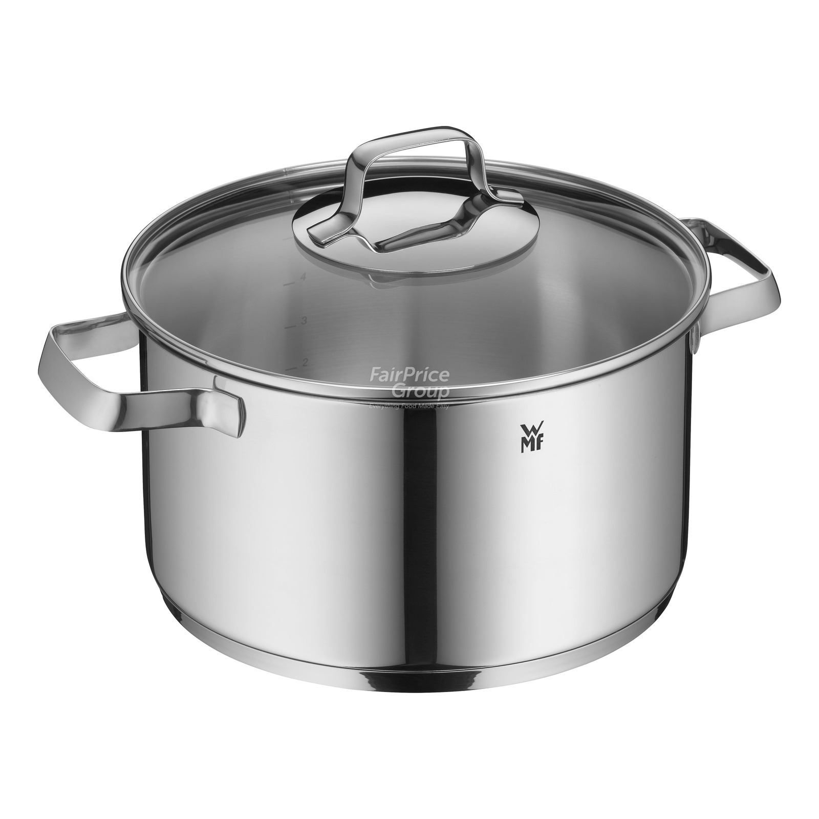 WMF Belmonte High Casserole with Glass Lid - 24cm | NTUC FairPrice