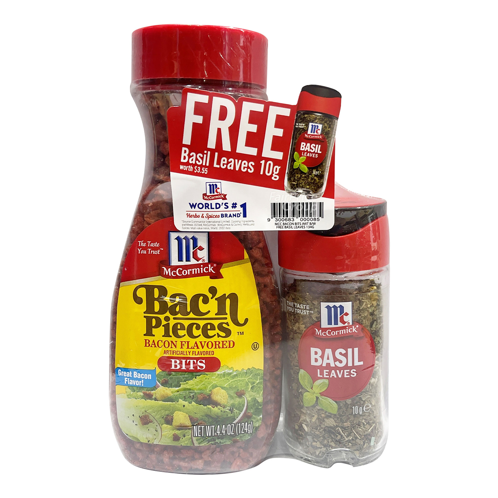 Mccormick Bacon Bits Imitation Banded - Free Basil Leaves