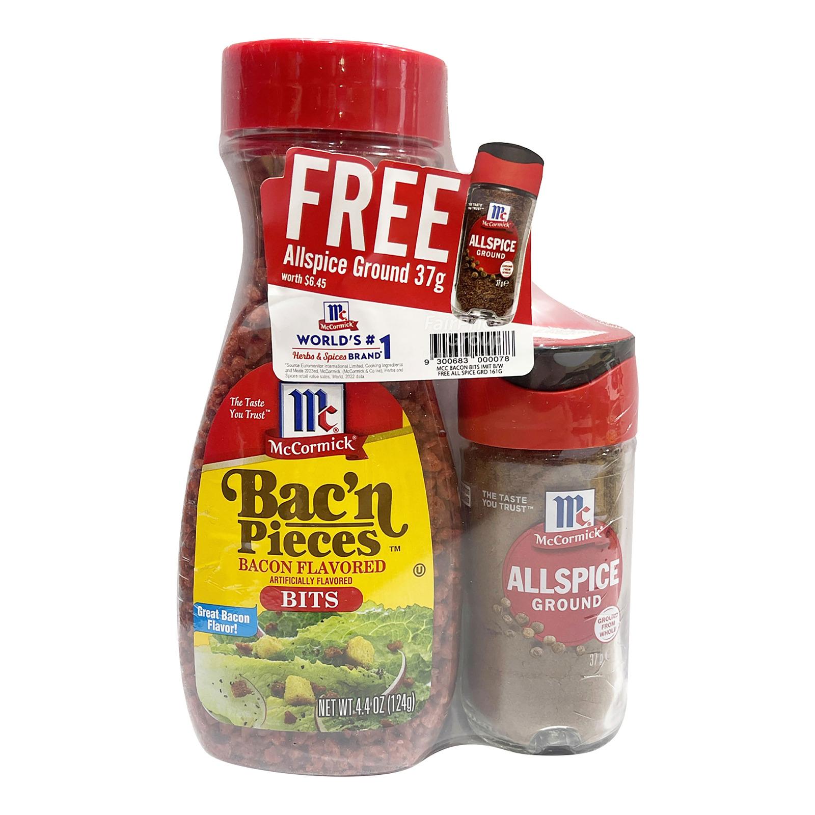 Mccormick Bacon Bits Imitation Banded - Free All Spice Ground