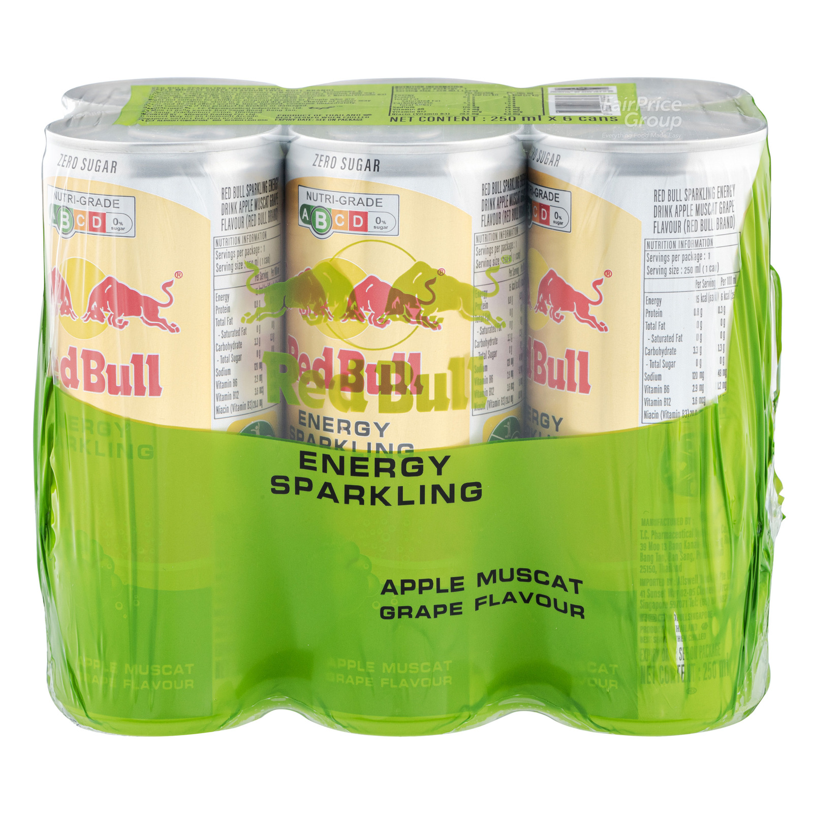 Red Bull Energy Sparkling Drink Apple Muscat Grape NTUC FairPrice